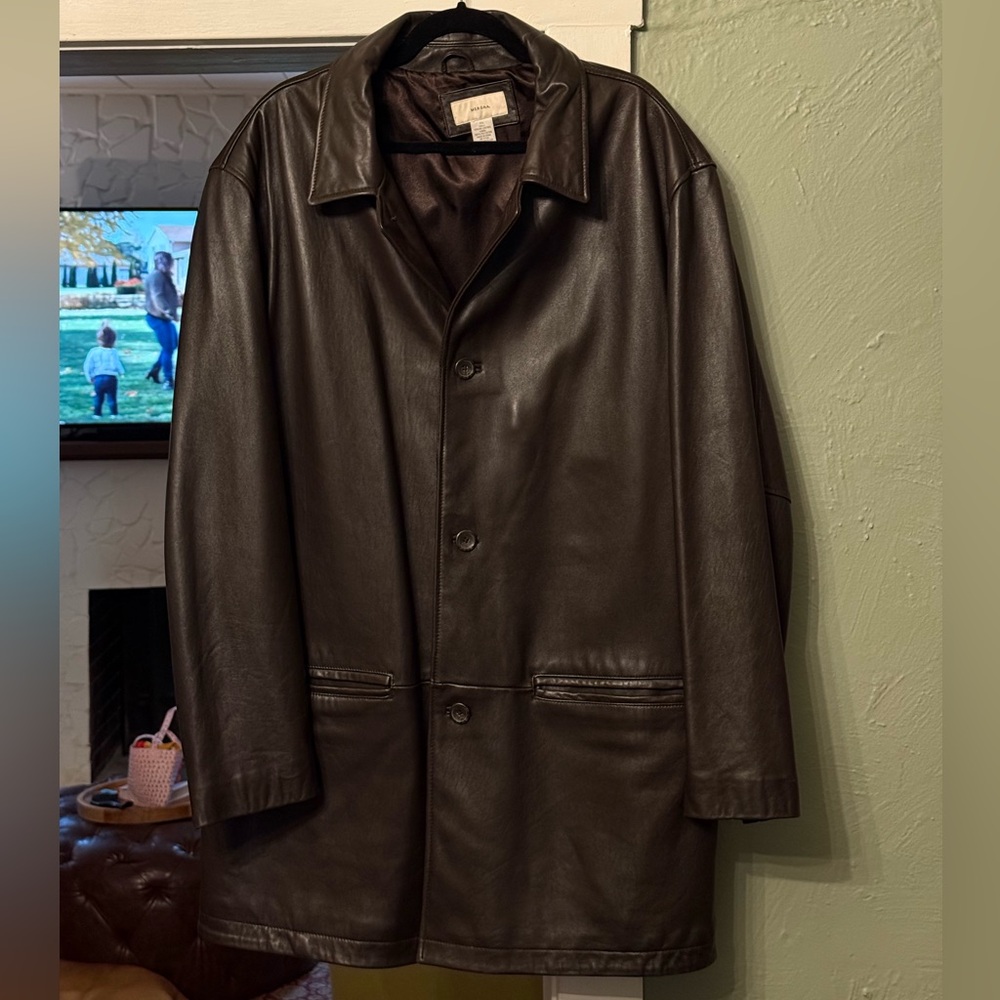 Men’s Merona brown leather jacket